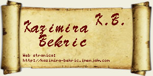 Kazimira Bekrić vizit kartica